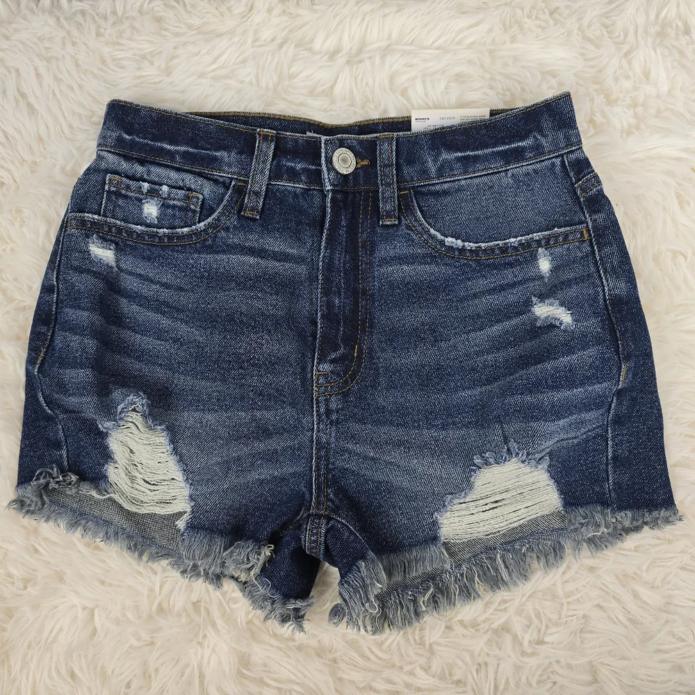 Denim Distressed Shorts